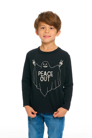 *Chaser Cotton Jersey LS Peace Out Tee