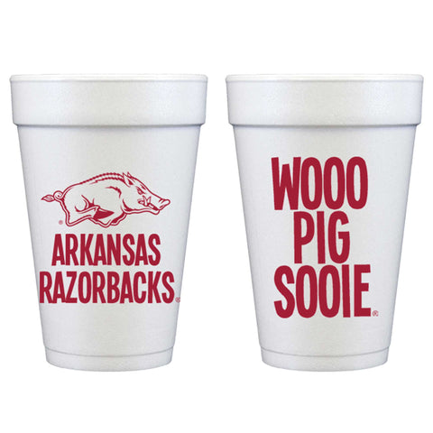 *Foam Cup 10 Pack {Univ of Arkansas Razorbacks!
