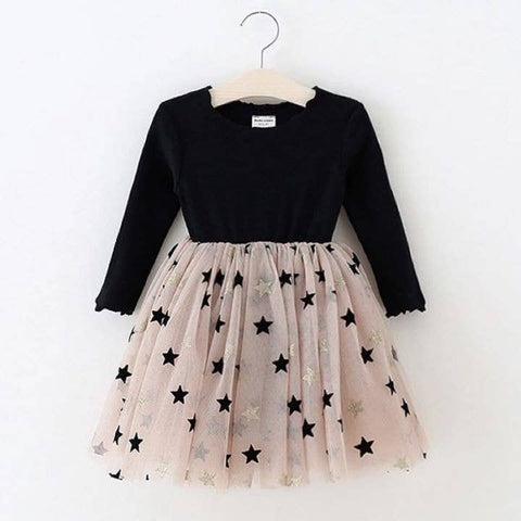 Tiny Stars Long Sleeve Parker Dress