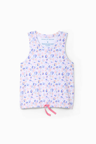 Leopard Tie Top – Brilliant White