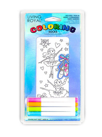 *Ballerina Coloring Socks