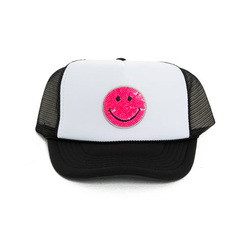 *Trucker Hat w/ Smiley Face Patch for Kids