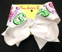 Two Sisters Painted Bows