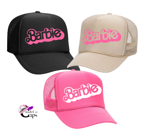 *Retro Barbie logo hat Trucker cap coastal