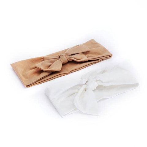 Cotton Adjustable Headband 2pc - Sand - This Little Piggy