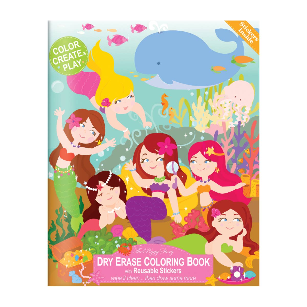 *Magical Mermaids Dry Erase Coloring Book