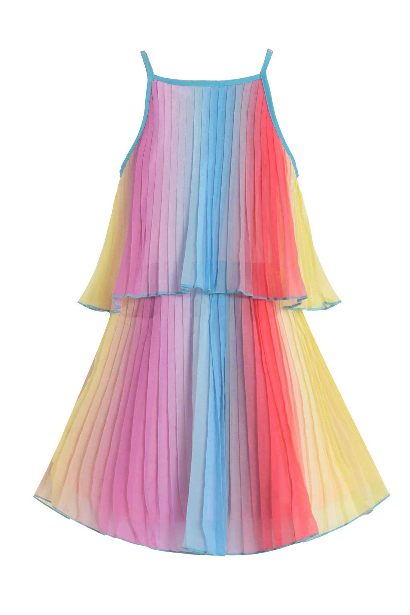 *Rainbow Pleated Dress