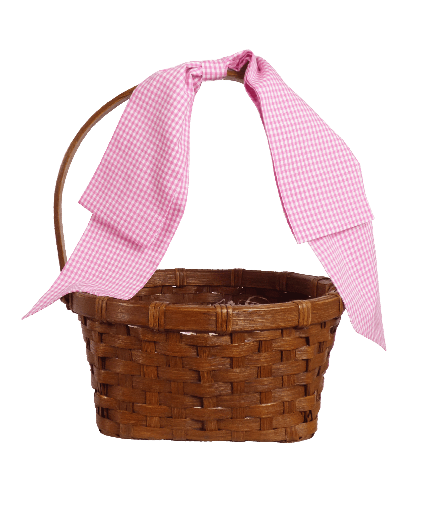 Easter Basket Bow in Pink Gingham