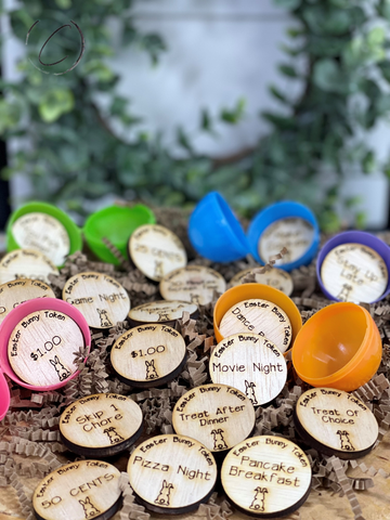 Easter Bunny Wood Tokens