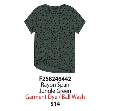 *Star Print Side Tie Top