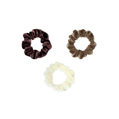 Set of 3 Velvet Mini Scrunchies